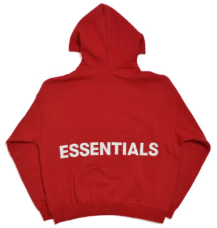 Fear of God Essentials Graphic Pullover Hoodie Red