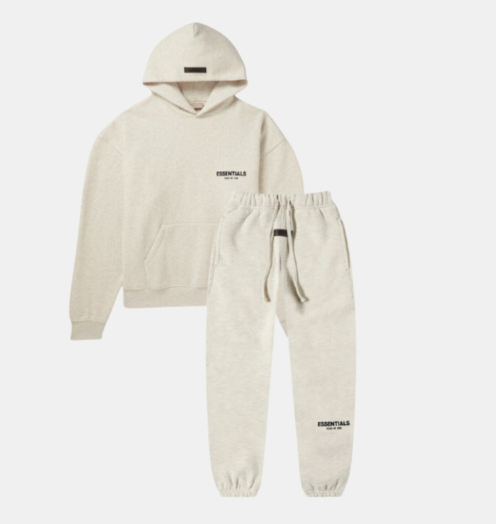 Essentials Fear of God Light Heather Oatmeal Tracksuit